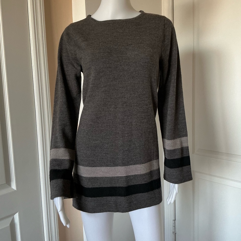 Susan Bristol Gray Merino Sweater